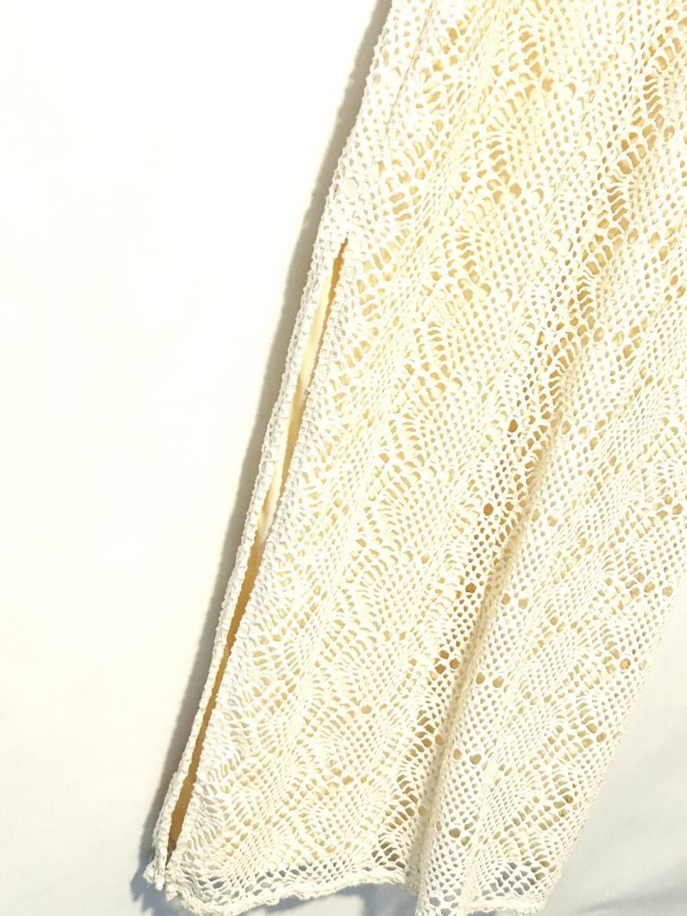 VTG Newport News ivory crochet lace maxi dress, size 6 - Picture 5 of 7